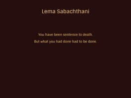 Lema Sabachthani