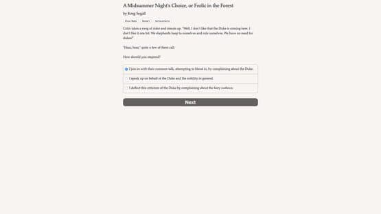 A Midsummer Night's Choice — screenshot 1