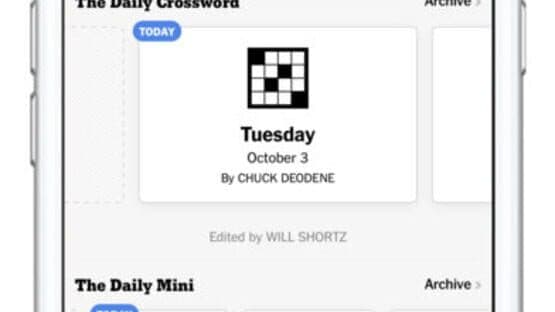New York Times Crossword — screenshot 2