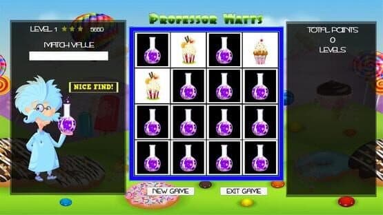 Professor Watts Memory Match: Yummy Cupcakes — screenshot 1