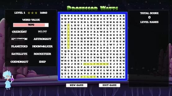 Professor Watts Word Search: Space Voyage — screenshot 1