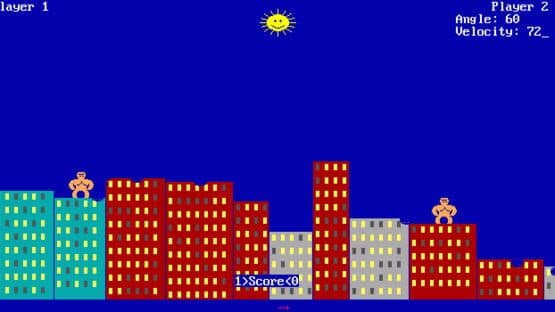 Qbasic Gorillas — screenshot 5