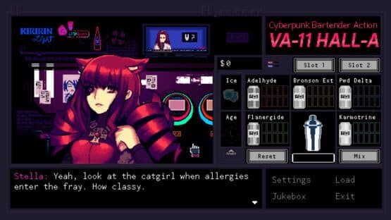 VA-11 Hall-A: Cyberpunk Bartender Action — screenshot 1
