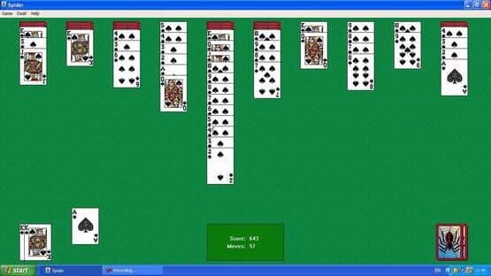 Microsoft Spider Solitaire — screenshot 1