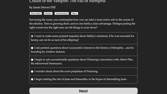 Choice of the Vampire: The Fall of Memphis — screenshot 2