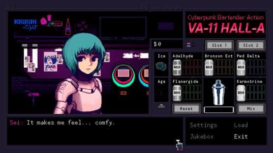 VA-11 Hall-A: Cyberpunk Bartender Action — screenshot 2