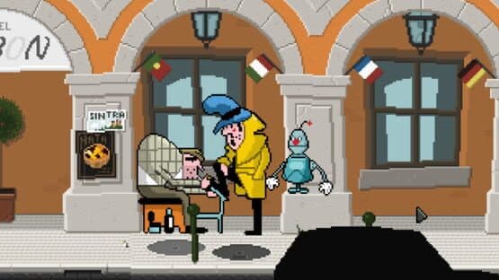 Detective Case and Clown Bot in: Murder in the Hotel Lisbon — screenshot 1
