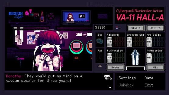 VA-11 Hall-A: Cyberpunk Bartender Action — screenshot 4