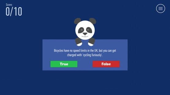 True or False — screenshot 1