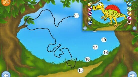 Dinosaurs - Connect the Dots and Add Colors — screenshot 1