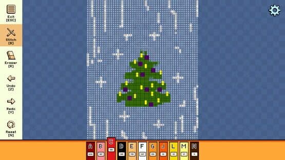 Pixel Cross Stitch: Color by Number - Christmas Baubles Pack 3 — screenshot 4