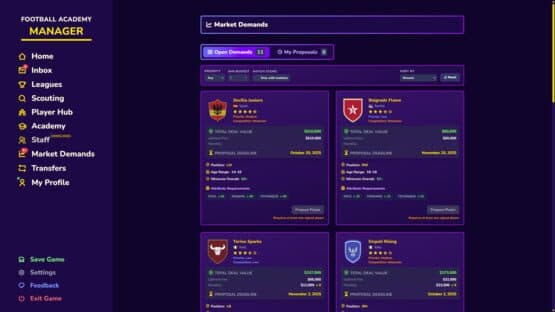 Football Academy Manager — screenshot 1