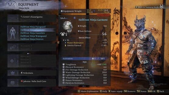 Nioh 3: Hellfrost Equipment Set — screenshot 2