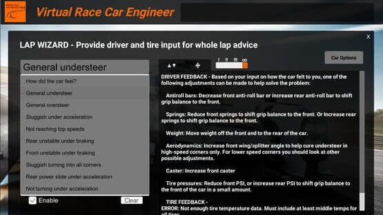 Virtual Race Car Engineer 2020 — screenshot 5