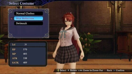 Nights of Azure 2: Bonus Costume - Blue High School Uniform — screenshot 1