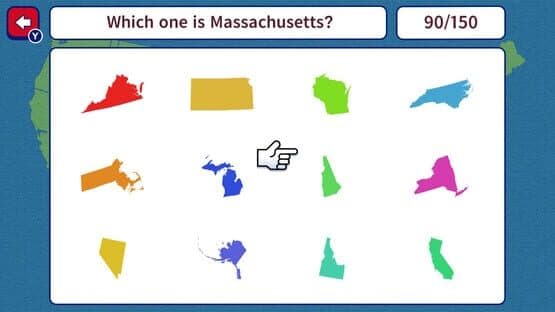 Geo Brain Boost! 50 U.S. States Silhouette Quiz — screenshot 1