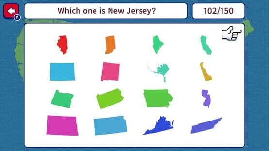 Geo Brain Boost! 50 U.S. States Silhouette Quiz — screenshot 2