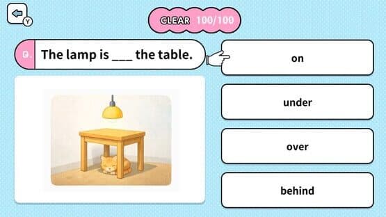 Learn with Illustrations! English Prepositions 4-Choice Quiz — screenshot 2