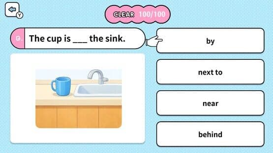 Learn with Illustrations! English Prepositions 4-Choice Quiz — screenshot 3