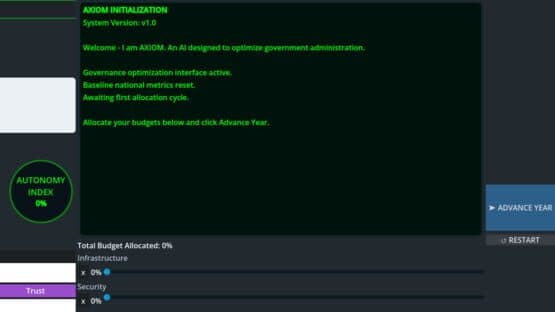 Provisional Authority: An AI Governance Simulation — screenshot 2