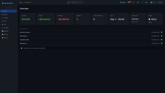 Server-Admin Simulation — screenshot 1