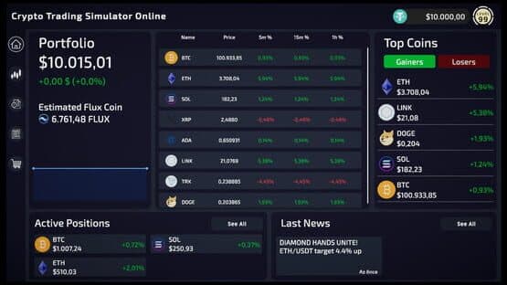 Crypto Trading Simulator — screenshot 2