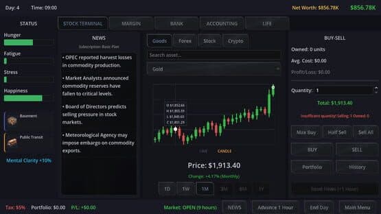 Neo Capitalist: Stock Market Survival Simulator — screenshot 2