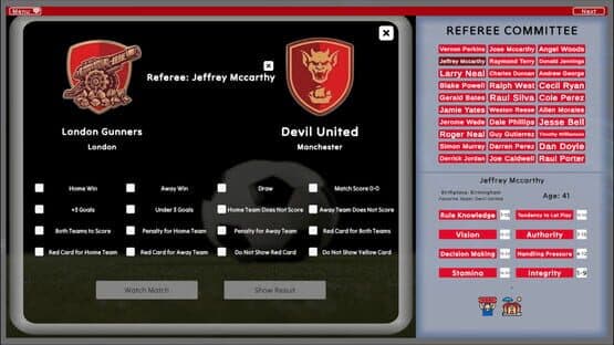 The Referee Committee — screenshot 2