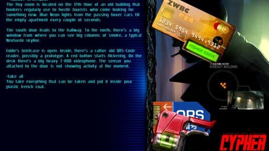 Cypher: Cyberpunk Text Adventure — screenshot 3
