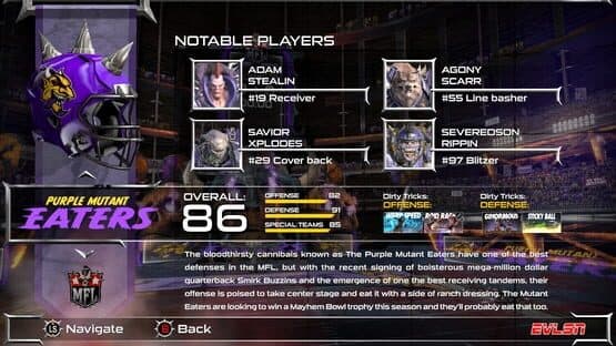 Mutant Football League: Purple Oil Pack — screenshot 2