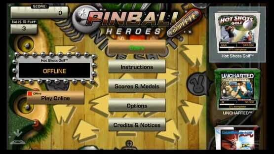 Pinball Heroes: Hot Shots Golf — screenshot 1