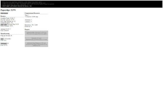 Universal Paperclips — screenshot 2