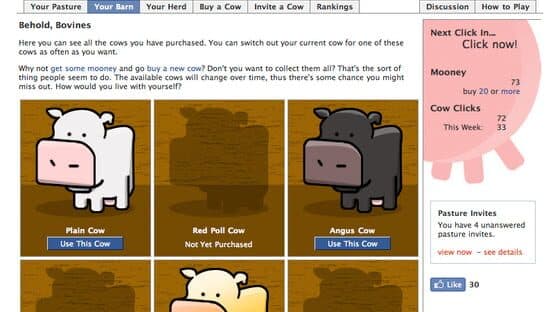 Cow Clicker — screenshot 2