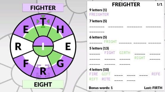 Word Wheel by Powgi — screenshot 2