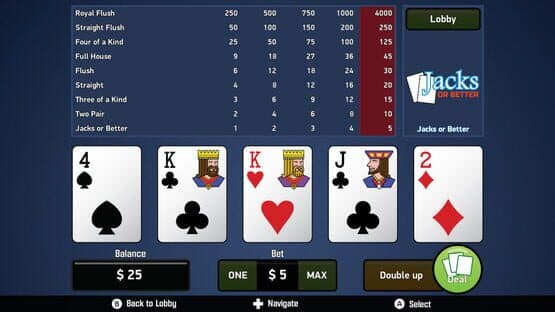 Jacks or Better: Video Poker — screenshot 1