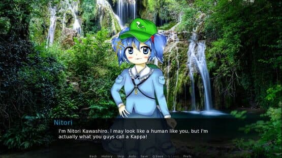 Sakuya Izayoi Gives You Advice and Dabs: Nitori Kawashiro Offers You Advice in Exchange for Cucumbers and Eats the Cucumbers — screenshot 1