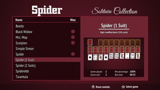 Spider Solitaire Collection — screenshot 1