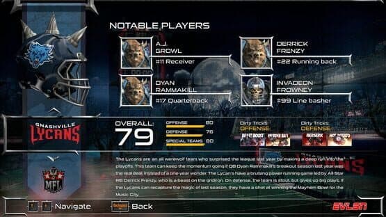 Mutant Football League: Gnashville Lycans — screenshot 2