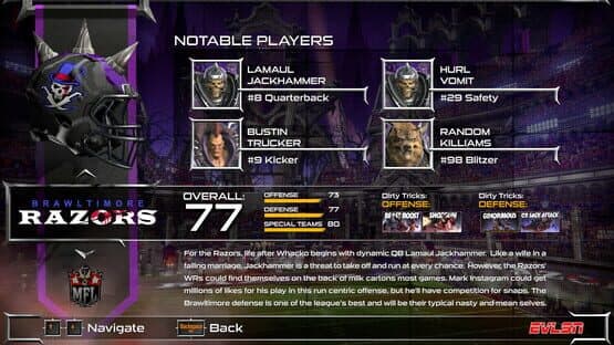 Mutant Football League: Brawltimore Razors — screenshot 1