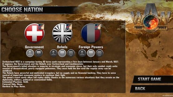 Wars Across the World: Switzerland 1937 — screenshot 2