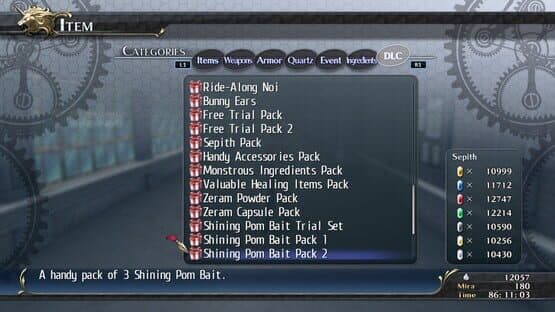 The Legend of Heroes: Trails of Cold Steel - Shining Pom Bait Pack 2 — screenshot 1