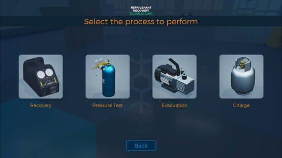 Refrigerant Recovery Simulation — screenshot 2