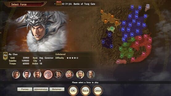 Romance of the Three Kingdoms XIII: Scenario - Battle of Tong Gate & Event Set — screenshot 2
