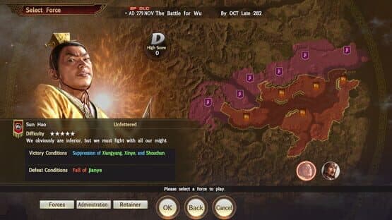 Romance of the Three Kingdoms XIII EP: Scenario for War Chronicles Mode - 4th Wave: The Battle for Wu — screenshot 1