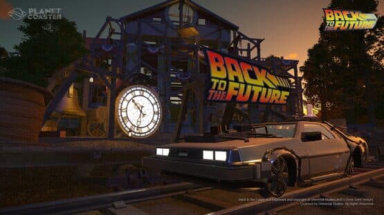 Planet Coaster: Back to the Future Time Machine Construction Kit — screenshot 1