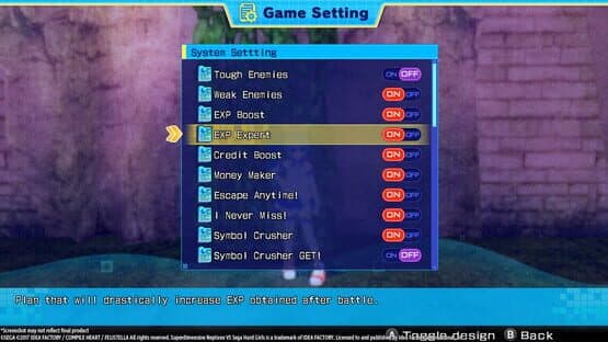 Superdimension Neptune vs. Sega Hard Girls: Exp Expert — screenshot 2