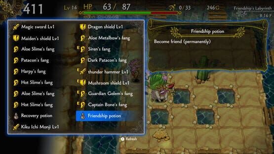 Dragon Fang Z: The Rose & Dungeon of Time - Extra Dungeon: Friendship's Labyrinth — screenshot 2