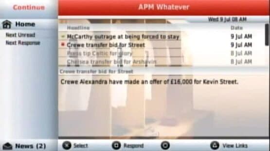 Football Manager Handheld 2009 — screenshot 1