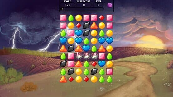Jewels of the Mysterious Woodland: Mountains & Clouds Jewel Match — screenshot 1