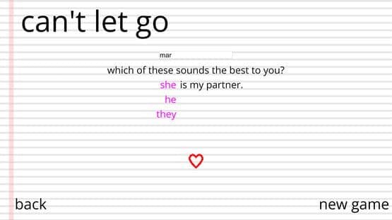 Can't Let Go — screenshot 1